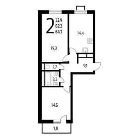 45,5 м², 2-комнатная квартира 11 000 000 ₽ - изображение 50