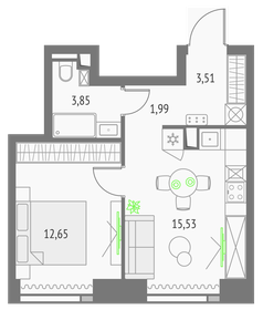 37,1 м², квартира-студия 16 900 000 ₽ - изображение 113