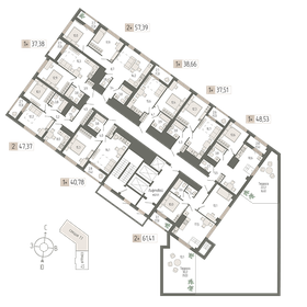 43 м², 2-комнатная квартира 5 200 000 ₽ - изображение 90