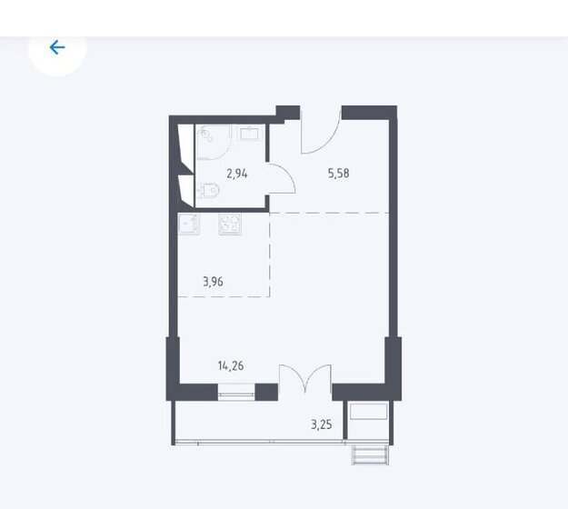 30 м², апартаменты-студия 7 900 000 ₽ - изображение 1