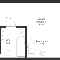 Квартира 38,1 м², студия - изображение 3