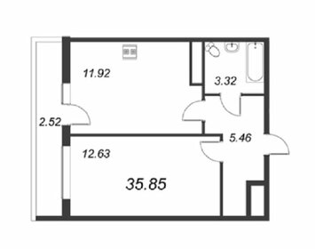 Квартира 33,7 м², 1-комнатная - изображение 1