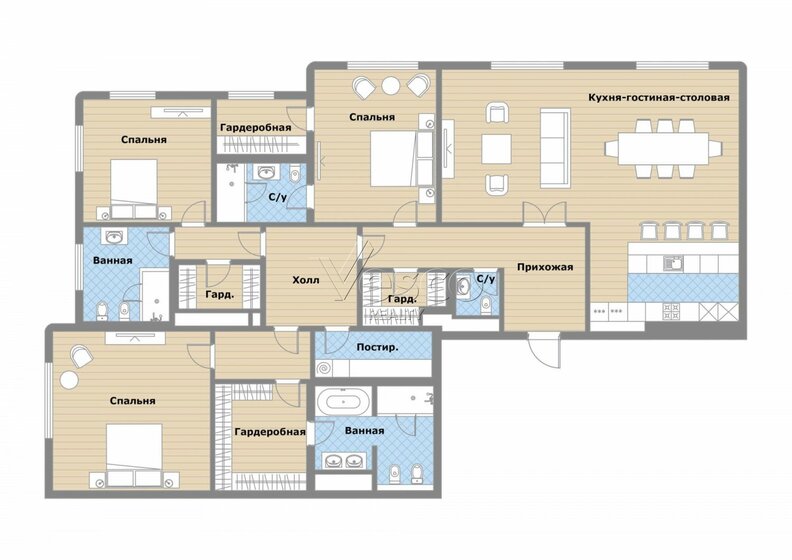 246,4 м², 4-комнатные апартаменты 550 943 360 ₽ - изображение 1