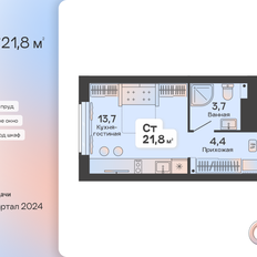 Квартира 21,8 м², студия - изображение 2