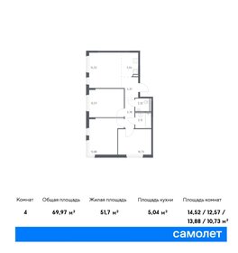 62,7 м², 3-комнатная квартира 9 990 000 ₽ - изображение 77