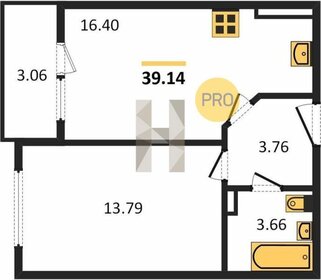 Квартира 39,1 м², 1-комнатная - изображение 2