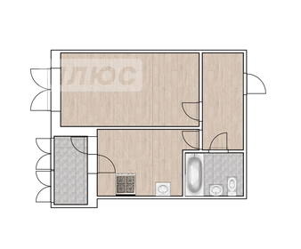 Квартира 36,8 м², 1-комнатная - изображение 1