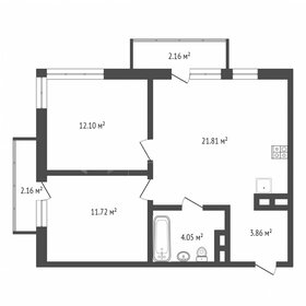 Квартира 57,9 м², 2-комнатная - изображение 1