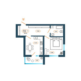 47 м², 3-комнатная квартира 1 900 000 ₽ - изображение 86