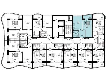 61,5 м², 3-комнатная квартира 7 470 000 ₽ - изображение 125