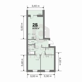 64,3 м², 2-комнатная квартира 6 250 000 ₽ - изображение 28