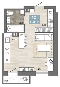 30,5 м², квартира-студия 2 600 000 ₽ - изображение 80