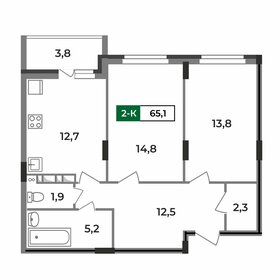 65,1 м², 2-комнатная квартира 6 217 050 ₽ - изображение 24