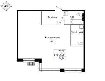 108,8 м², 1-комнатная квартира 13 660 980 ₽ - изображение 29