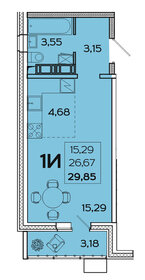 Квартира 29,9 м², студия - изображение 1