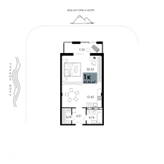 Квартира 62,6 м², 1-комнатные - изображение 2