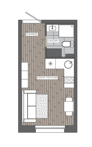 17,9 м², квартира-студия 2 995 000 ₽ - изображение 1