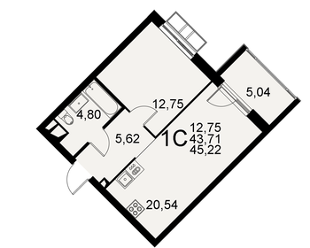 30,5 м², 1-комнатная квартира 5 600 000 ₽ - изображение 52