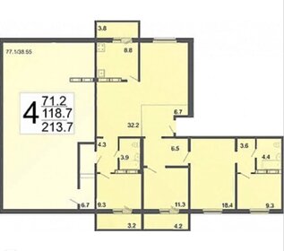 191,3 м², 3-комнатная квартира 10 960 000 ₽ - изображение 22