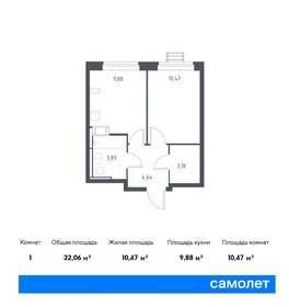 32,1 м², 1-комнатная квартира 7 475 747 ₽ - изображение 73