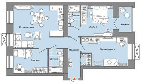 87 м², 4-комнатная квартира 8 745 456 ₽ - изображение 6