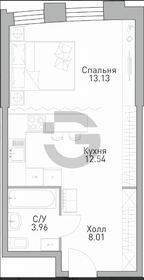 Квартира 40,5 м², студия - изображение 1