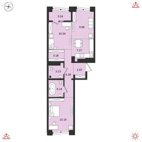 66,7 м², 3-комнатная квартира 7 600 000 ₽ - изображение 39