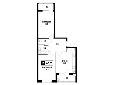 71,6 м², 2-комнатная квартира 6 650 000 ₽ - изображение 8