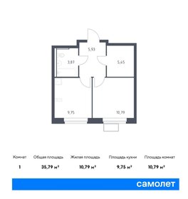 35,4 м², 1-комнатная квартира 7 255 723 ₽ - изображение 1