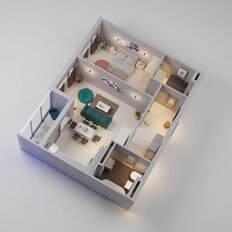 Квартира 60,5 м², студия - изображение 5