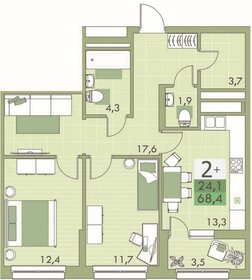 80 м², 2-комнатные апартаменты 12 000 000 ₽ - изображение 110