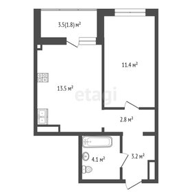 36,8 м², 1-комнатная квартира 7 400 000 ₽ - изображение 17