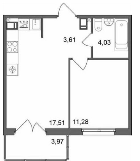 35 м², 1-комнатная квартира 4 700 000 ₽ - изображение 1