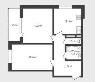 Квартира 65 м², 2-комнатная - изображение 1