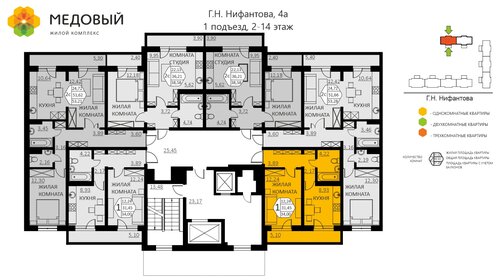 34 м², 1-комнатная квартира 5 134 000 ₽ - изображение 37