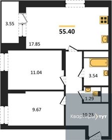 59,2 м², 2-комнатная квартира 7 491 169 ₽ - изображение 11