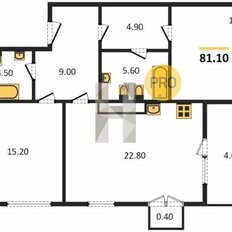 Квартира 86,9 м², 2-комнатная - изображение 5