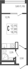 22 м², квартира-студия 2 900 000 ₽ - изображение 47