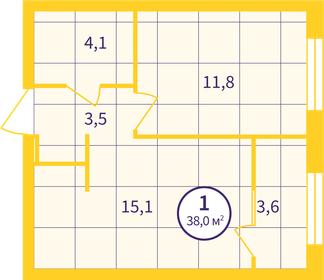 36,1 м², 1-комнатная квартира 5 100 000 ₽ - изображение 51