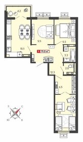 Квартира 75 м², 3-комнатная - изображение 1