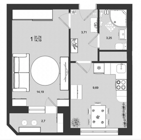 41,9 м², 1-комнатная квартира 4 500 000 ₽ - изображение 103