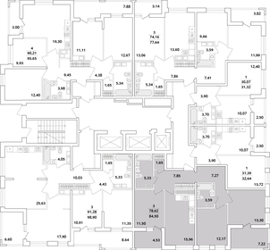 89,5 м², 3-комнатная квартира 19 999 000 ₽ - изображение 73