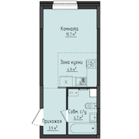 Квартира 24,2 м², студия - изображение 1