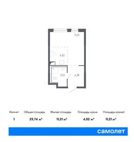 20,8 м², квартира-студия 4 042 505 ₽ - изображение 76