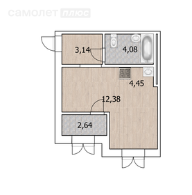 Квартира 25,3 м², студия - изображение 1