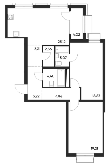 88,7 м², 2-комнатная квартира 11 090 000 ₽ - изображение 1