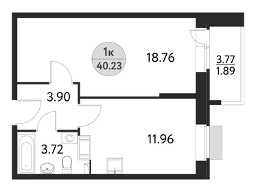 37,6 м², 1-комнатная квартира 6 674 000 ₽ - изображение 45