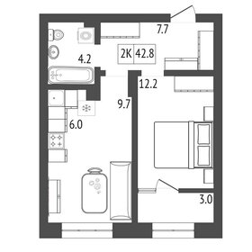 43 м², 2-комнатная квартира 4 500 000 ₽ - изображение 70
