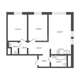 Квартира 59,8 м², 2-комнатная - изображение 1