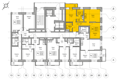 61,4 м², 2-комнатная квартира 11 135 056 ₽ - изображение 2